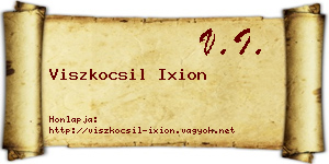 Viszkocsil Ixion névjegykártya
